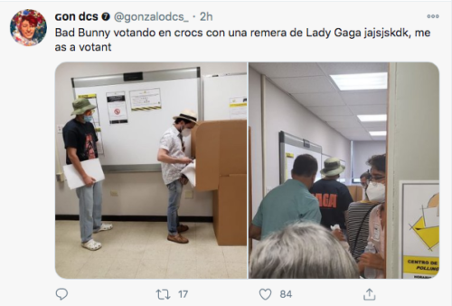Bad Bunny votando en Puerto Rico