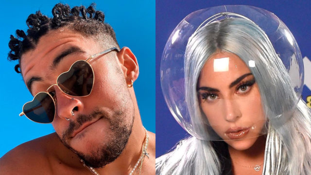 Bad Bunny con ropa de Lady Gaga