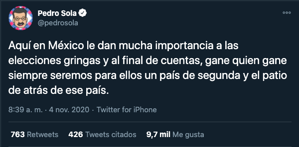 Tachan a Pedrito Sola de ignorante por comentarios sobre las elecciones en EU