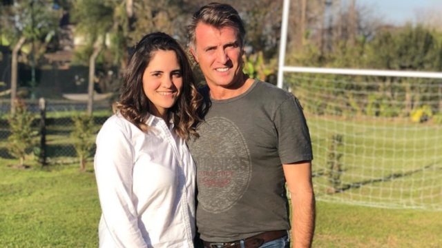Juan Soler con su hija Valentina que lo volverá abuelo