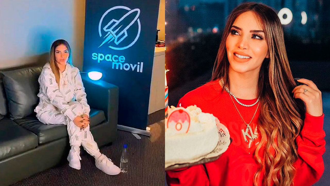 Kimberly Loaiza presenya su telefonía Space Móvil