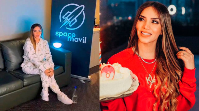 Kimberly Loaiza presenya su telefonía Space Móvil