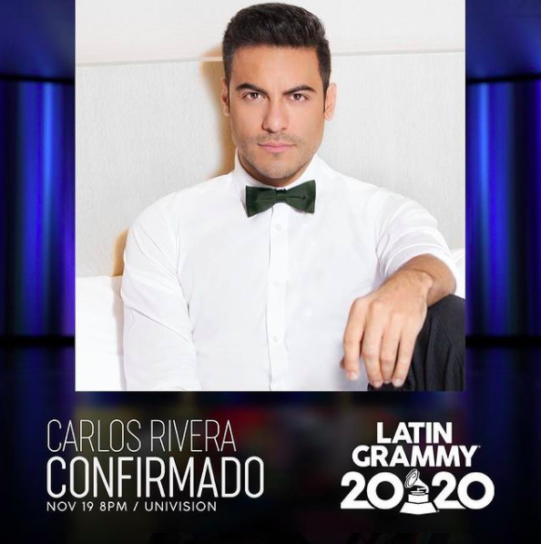 Carlos Rivera no estará en los Latin Grammy por motivos de salud