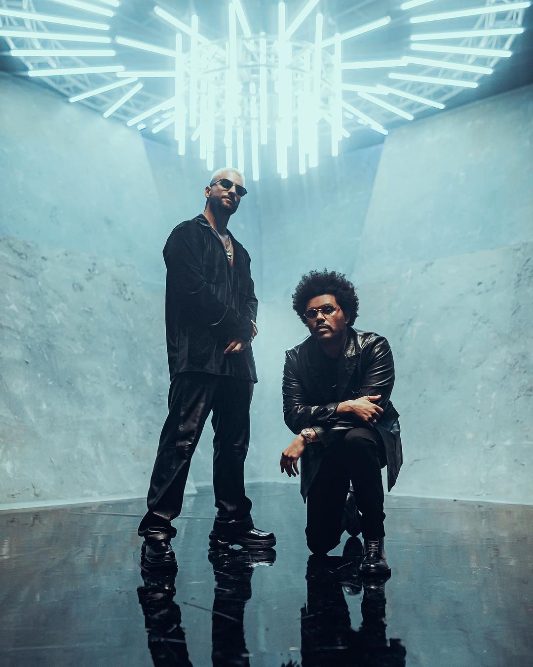 Maluma y The Weeknd levantan sospechas de colaboracion