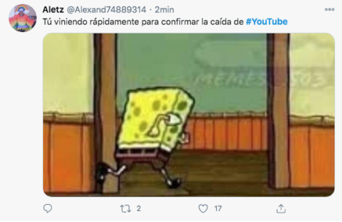 Meme de bob esponja y Youtube