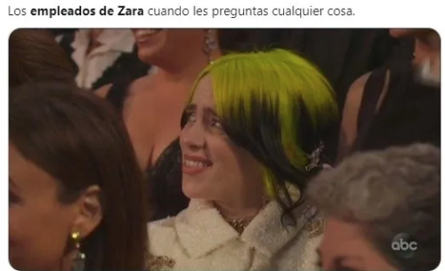 Meme caras empleados de Zara