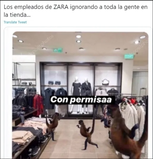 Memes empleados zara cuando te ven entrar
