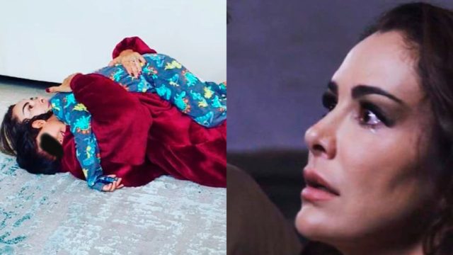 Ninel Conde y su hijo dormido con pastillas