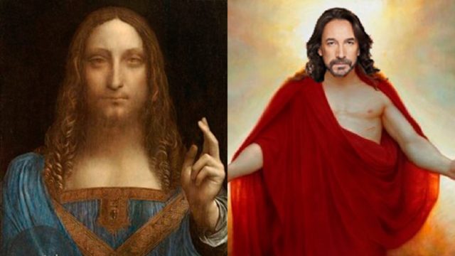 Pintura Leonardo da vinci cristo se parece al Buki
