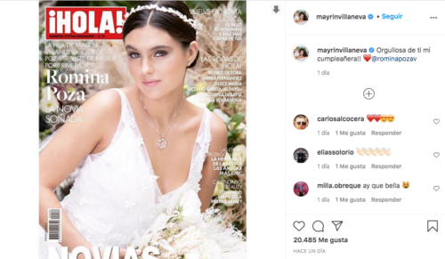 Romina Poza hija de mayrin villanueva vestida de novia