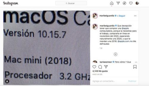 Maribel Guardia contra apple en instagram