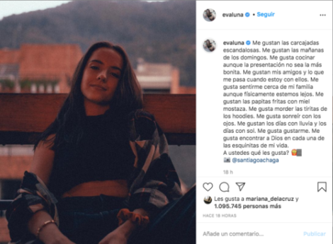 Foto de evaluna en instagram