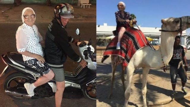 Abuela viaja por el mundo