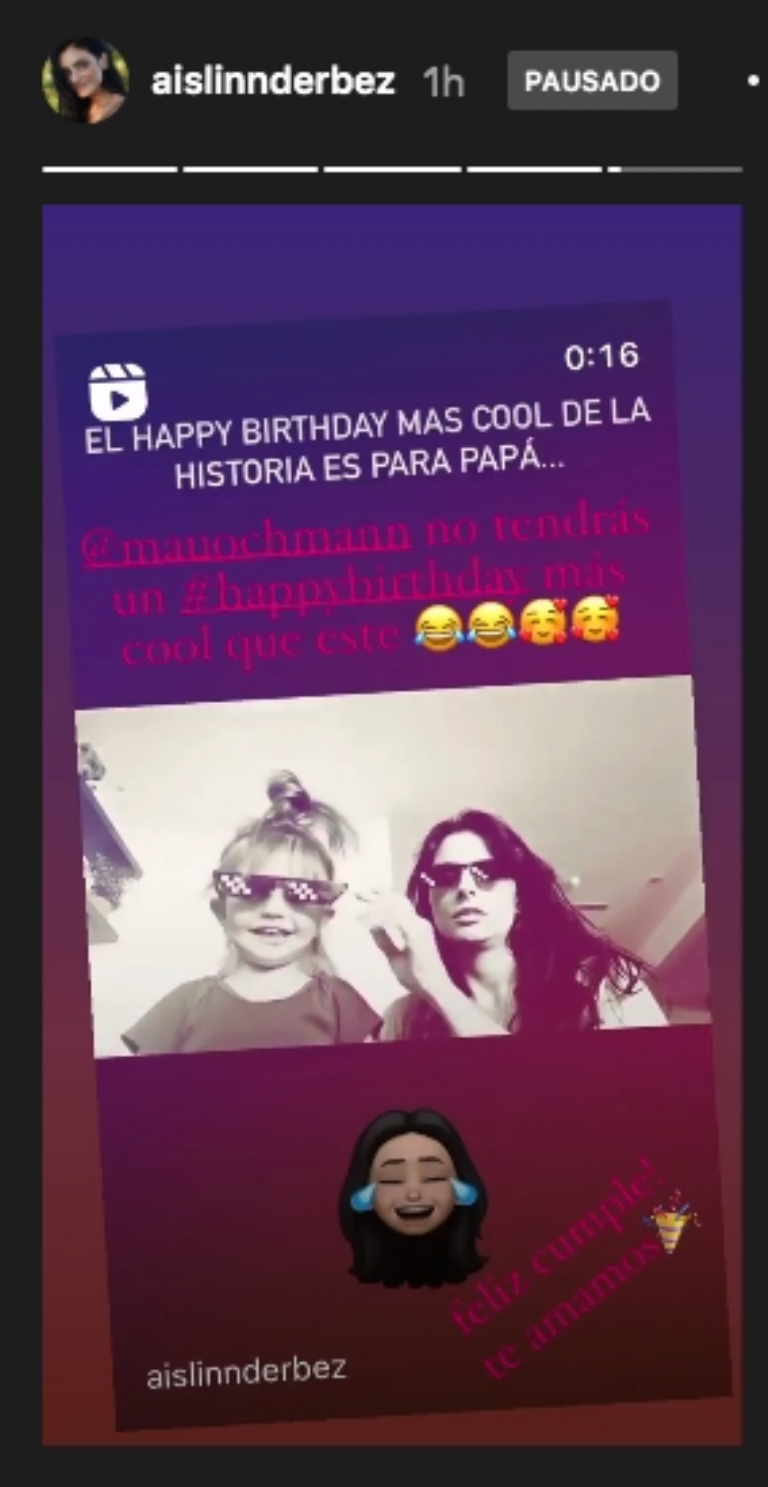 Aislinn Derbez felicita a Mauricio Ochamann por su cumpleaños