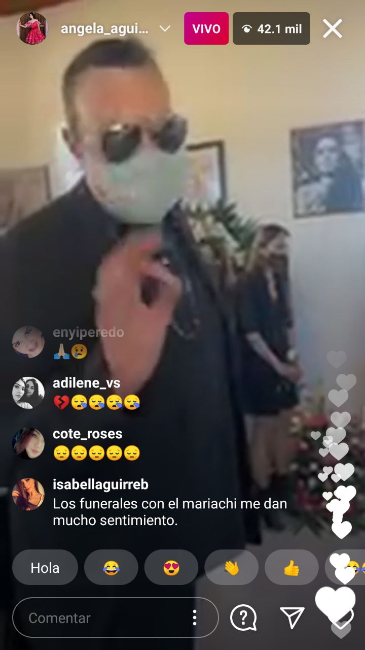 Funeral de Flor Silvestre, transmisión en vivo de Ángela Aguilar