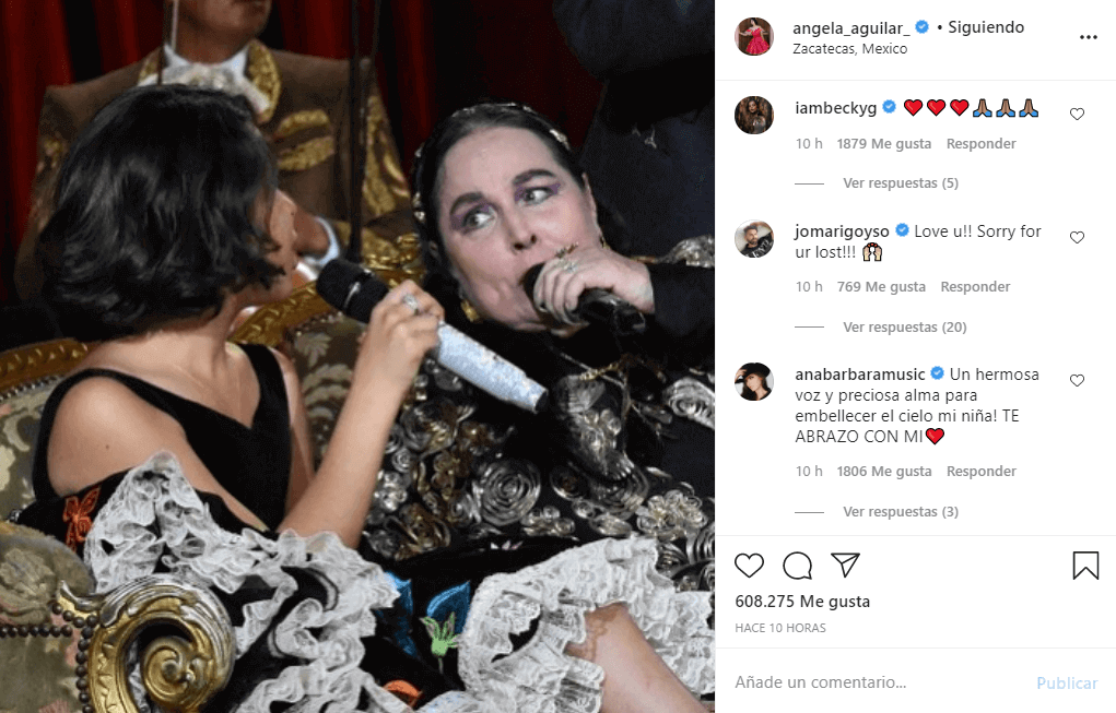 Ángela Aguilar se despide de Flor Silvestre con emotivo mensaje