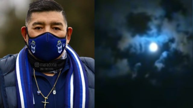 Maradona en las nubes