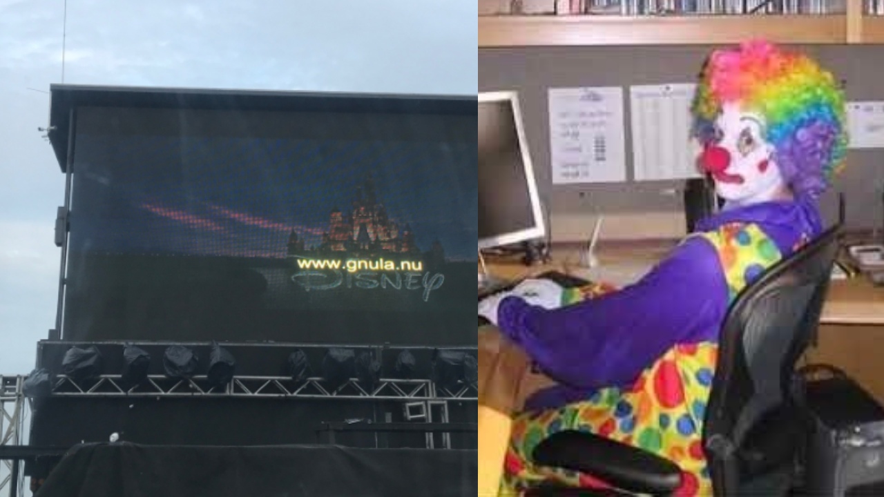 Autocinema pelicula pirata payaso