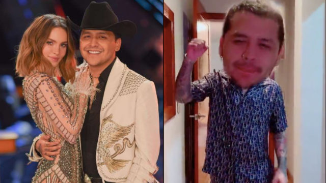 Belinda graba a Christian Nodal bailando al ritmo de Banda MS en pijama