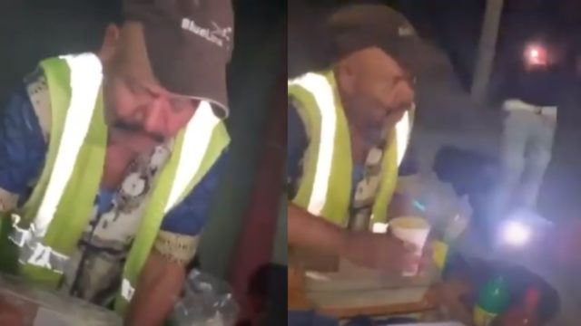 Vendedor de elotes mexicano en Estados Unidos