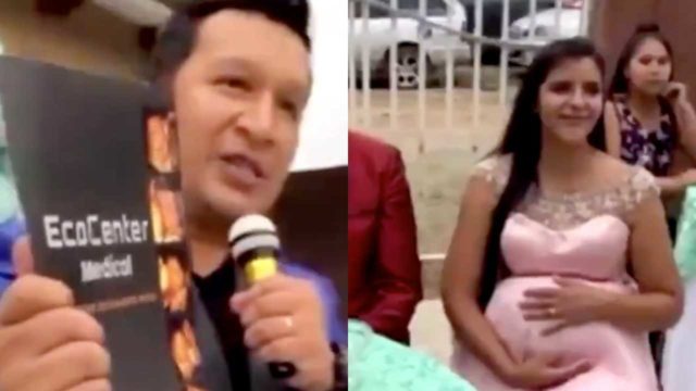 Hombre exhibe que su esposa le fue infiel en su baby shower