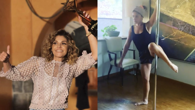 Itatí Cantoral sorprende con su rutina de ejercicio en el tubo