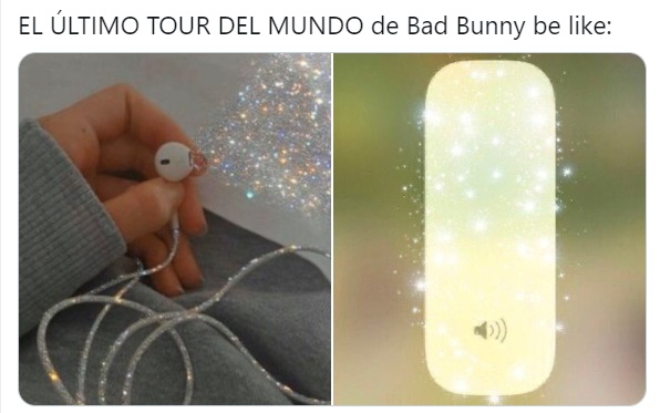 Meme audifonos con glitter