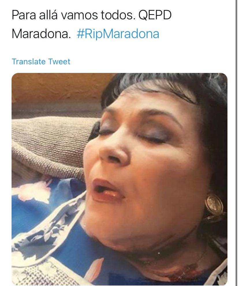 Carmen Salinas dormida Maradona