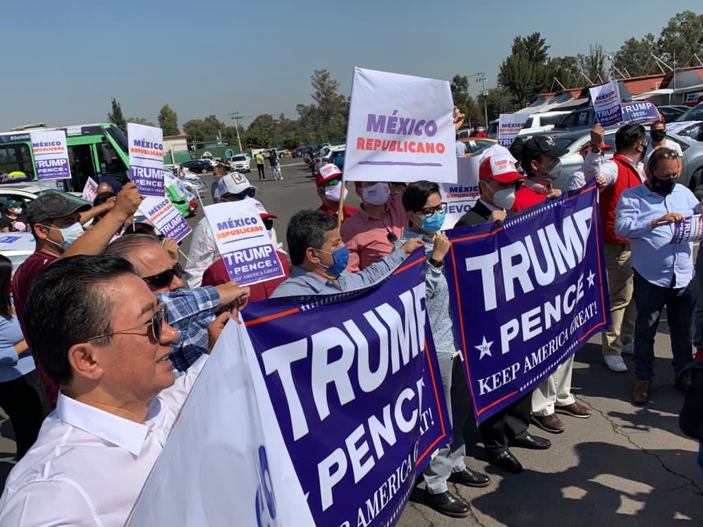 Mitin en Xochimilco por Trump