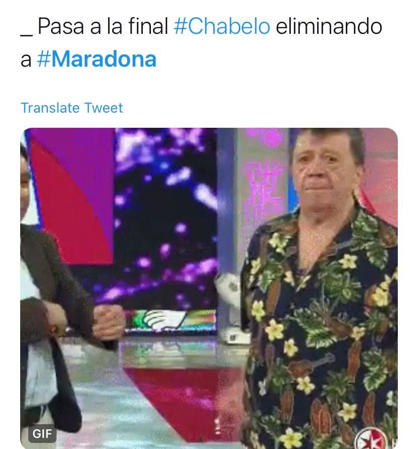 Chabelo le gana a Maradona