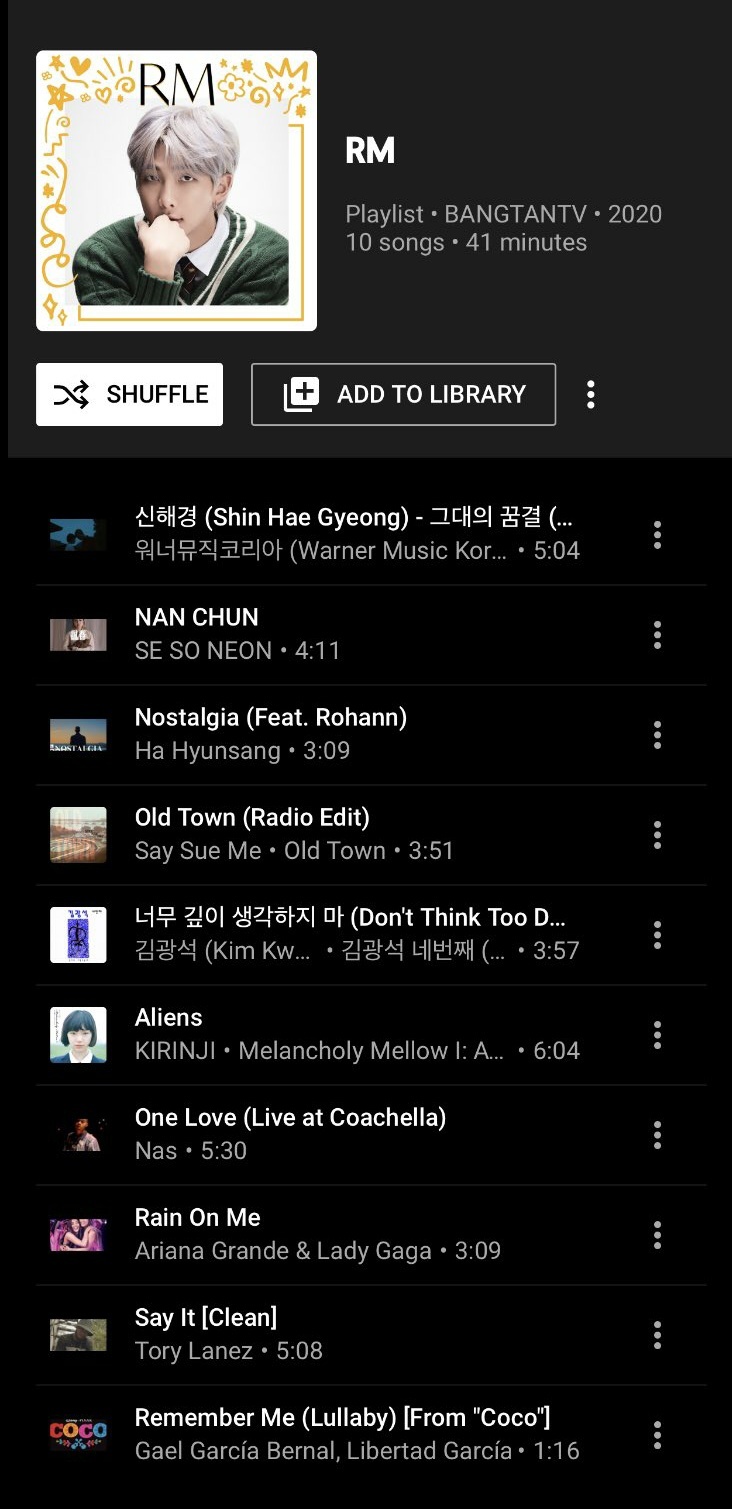 RM incluye "recuérdame" a su playlist donde aprende español