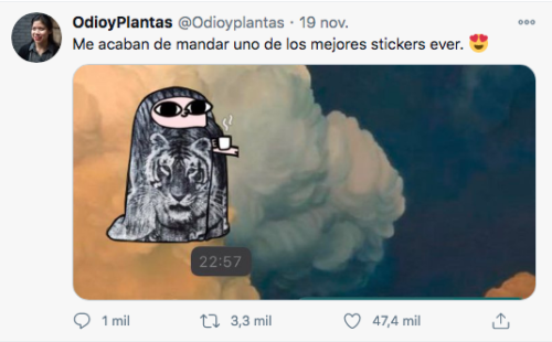 Sticker bean cobijita de tigre