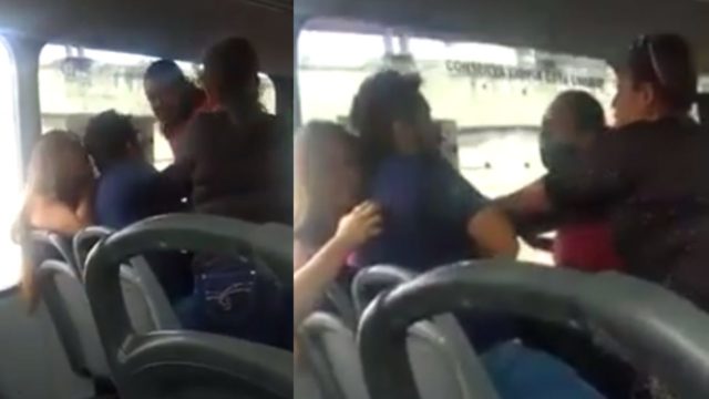 Suegra y esposa encuentran al marido con su novia y lo golpean