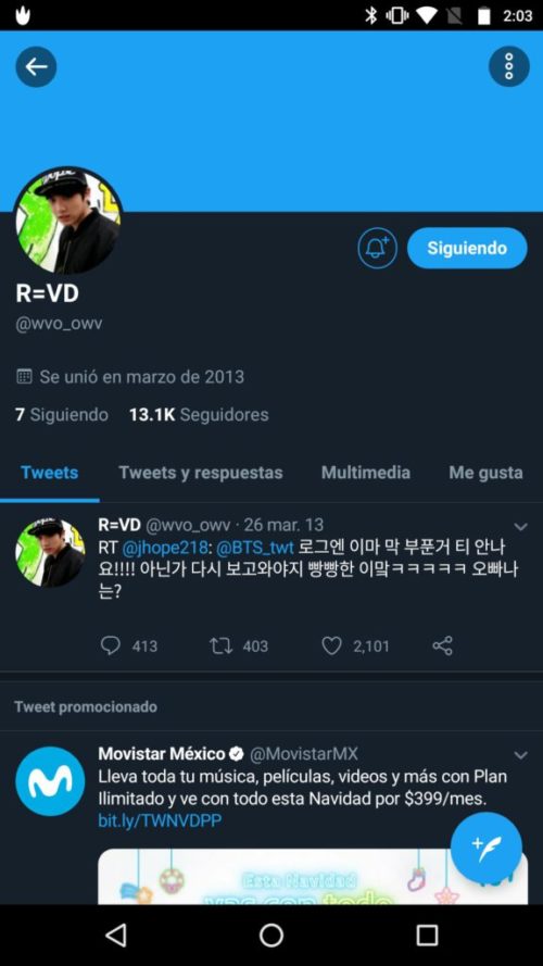 Twitter de Jungkook