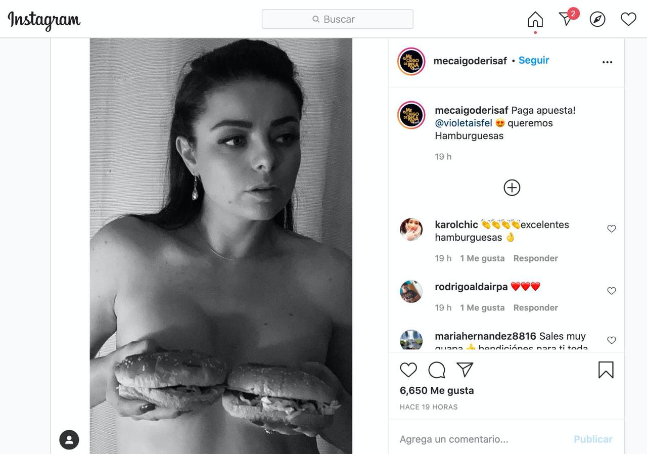 violeta isfel foto de apuesta instagram