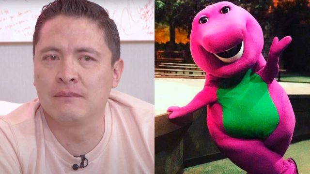 Actor Armando HernÃ¡ndez en su trabajo como Barney