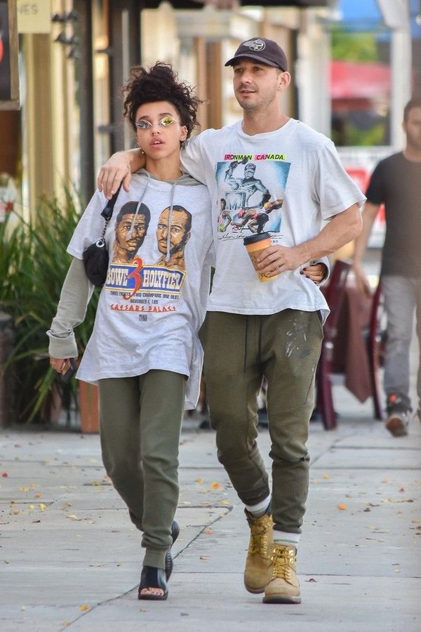 Foto Shia LaBeouf con FKA Twigs