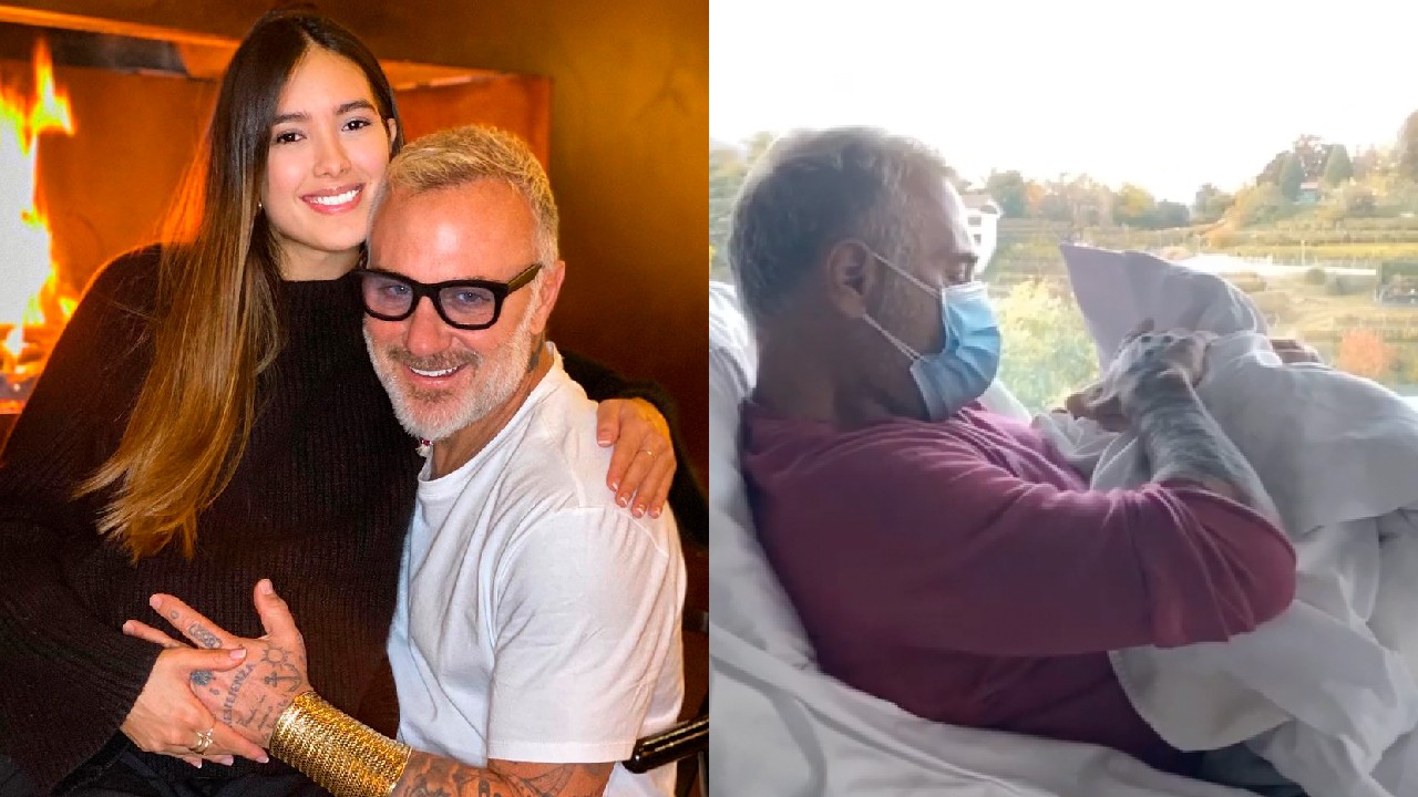 Gianluca Vacchi y su bebé con labio hendido