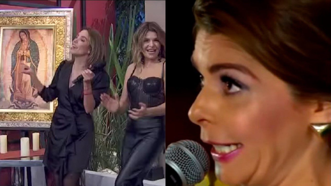 Itatí Cantoral cantando la guadalupana con Andrea escalona en hoy
