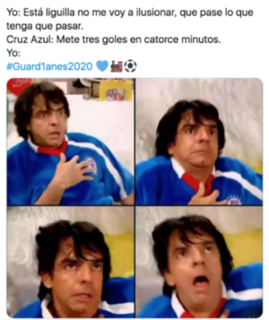 Aficionados Cruz azul ilusionados meme