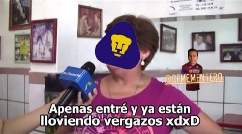 Meme estaban lloviendo madrazos cruz azul pumas