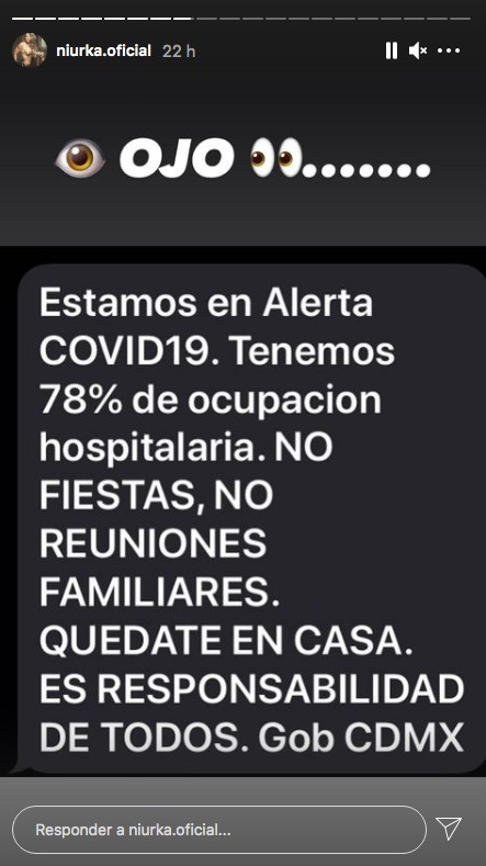 Publicación de Niurka sobre el Covid 19