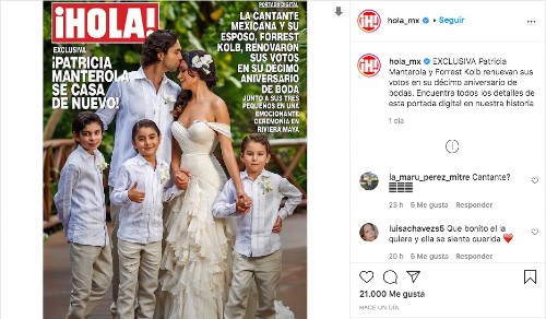 Portada de la boda de Paty Manterola