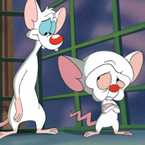 Pinky y Cerebro preocupados por no conquistar el mundo