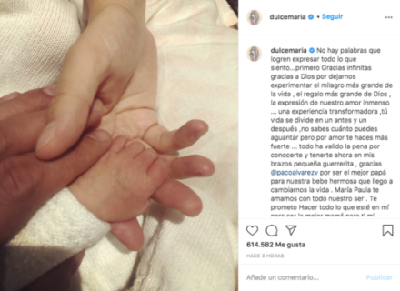 Foto Dulce María nacimiento de su hija