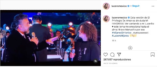 Lucero felicitación Mijares concierto