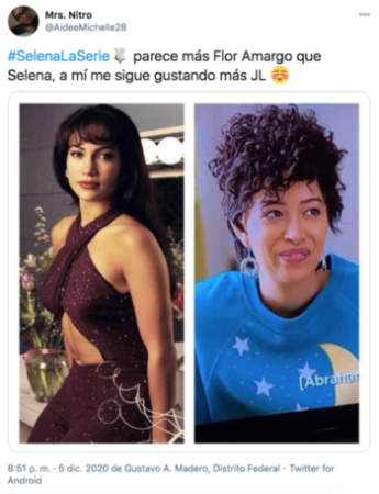 Tuit Selena Quintanilla Christian Serratos Jennifer Lopez