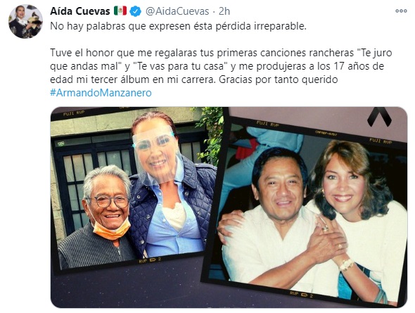 Aida Cuevas y Armando Manzanero