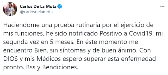 Carlos de la Mota tweet