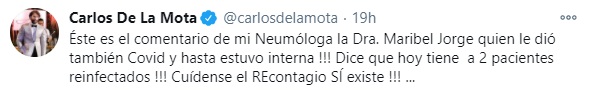 Carlos de la Mota tweet
